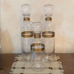 Glass bottle Trio decor